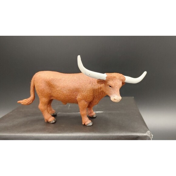 Safari Ltd Texas Longhorn Bull Toy Farm Animal Figure Realistic Vintage 2003 - Picture 2 of 10
